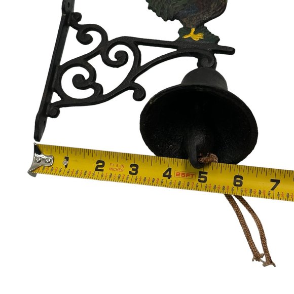 Rustic Cast Iron Rooster Traditional Farmhouse Dinner Bell - Picture 14 of 16
